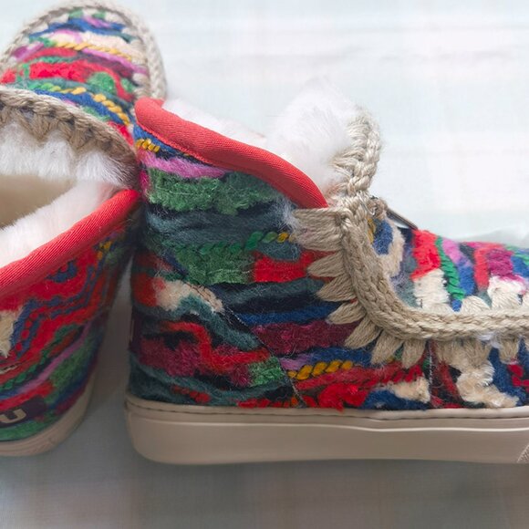 Mou Fleece-Lined Knitted Snow Boots - Picture 6 of 7